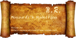 Moszurák Rudolfina névjegykártya