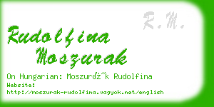 rudolfina moszurak business card